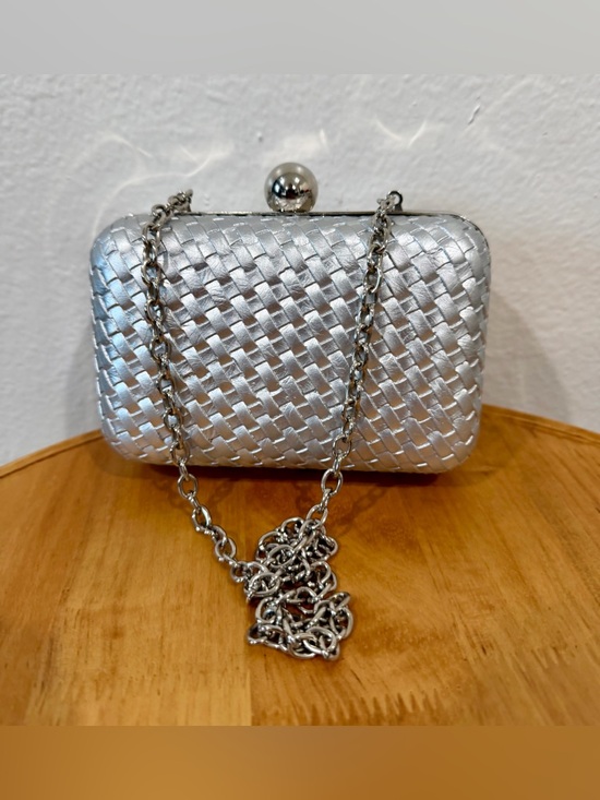 Jessica McClintock Handbags - JESSICA McClintock silver clutch